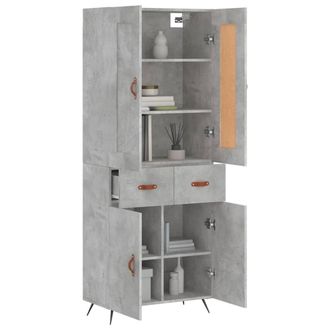 Berkfield Home Highboard Concrete Grey 69.5x34x180 cm Engineered Wood