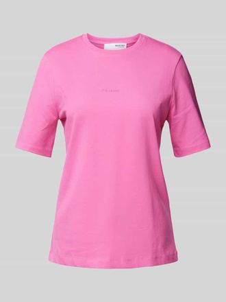 Selected T-Shirt mit Label-Stitching Modell SIGNE-HANKIE in Pink, Gr&ouml;&szlig;e XS