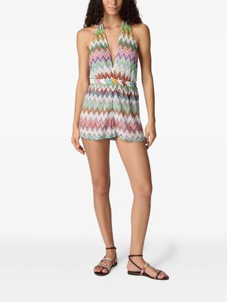 Missoni V-neck Zigzag Playsuit