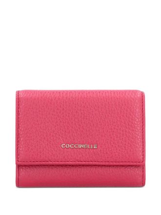 【関税&送料込】Coccinelle Wallets Pink Coccinelle - Metallic Soft Leather wallet Pink - The Corner