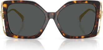 Versace Sunglasses Ve4502 U 108/87 Brown/Dark Grey Women