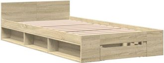 vidaXL Bed Frame with Drawer without Mattress Sonoma Oak 90x200 cm Vidaxl