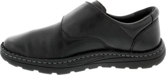 Drew Mens Watson Shoes In Black Stretch Leather