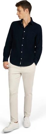 Onia Micro Cord Long Sleeve Button Down in Midnight at Nordstrom, Size X-Large L