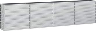 vidaXL Vidaxl - Arriate De Acero Galvanizado Plateado 320x40x77 Cm