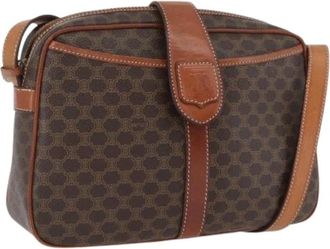 Celine Pre-owned Vintage Canvas Schoudertas - Dames - Vintage Schoudertas - Bruin - ONE Size - Leer - Vintage