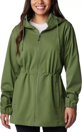 Columbia Rose Winds Jacket Womens Green Long Sleeve Full Zip Hooded FTS679