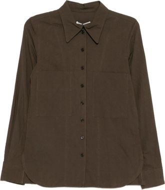 Low Classic Camicia con effetto stropicciato - Marrone