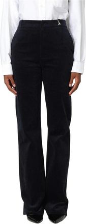 A.P.C. Wide Trousers, female, Blue, XS, Corduroy Straight Leg Trousers