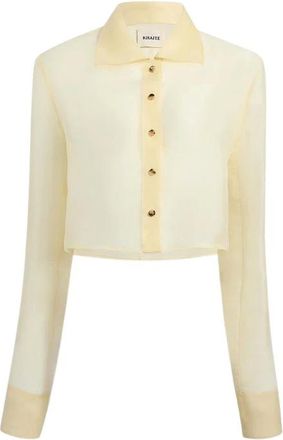 Khaite Dames, Blouses & Shirts, Geel, Maat: M