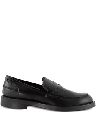 Guglielmo Rotta penny-stitched leather loafers - women - Calf Leather/Calf Leather/Calf Leather - 37 - Black