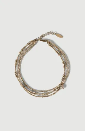 Brunello Cucinelli Sterling Silver anklet in Zabaione Yellow at Nordstrom