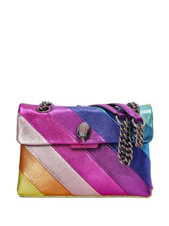 Kurt Geiger Schoudertas met regenboogstreep en ketting - Roze