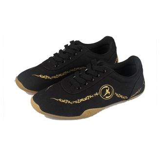 Generic Unisex Taekwondo Shoes Boxing Kung Fu Tai Chi Sport Gym for Children Adults(Black,9.5 UK)