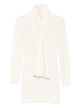 Aya Muse Amar scarf mini dress - women - Cotton - S - Neutrals