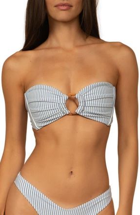 Montce Swim Tori Stripe Strapless Bikini Top in Classic Blue Stripe at Nordstrom, Size X-Small