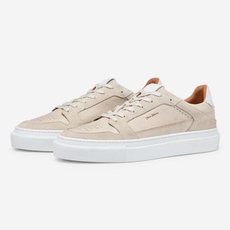 Oliver Sweeney Mens Hand Finished Calf Leather Cupsole Trainers - White - Size UK 7
