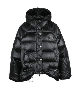 Ermanno Scervino Black Polyamide Hooded Down Jacket