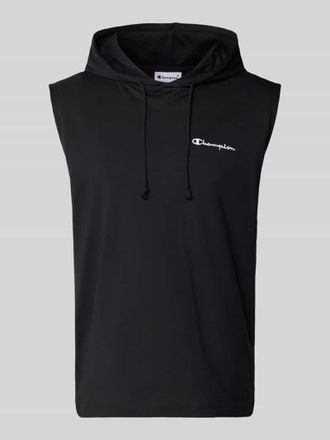 Champion Hoodie mit Label-Stitching in Black, Gr&ouml;&szlig;e XXL