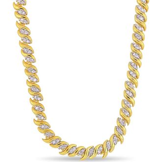 Delmar Twisted Diamond Tennis Necklace - 1ct. in Gold at Nordstrom Rack