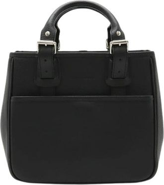 Burberry Pre-owned Handbags, female, Black, Size: ONE SIZE Pre-owned Leather Handbag