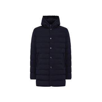 Duno Loft Hoody Gewatteerde Lange Donzen Jas - Heren - Gewatteerde jassen - Blauw - L - Jassen