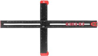 OEM Regla De Posicionamiento De Taladro 4 En 1, Escuadra En T Multi&aacute;ngulo Ajustable De 60 Cm Con 3 Deslizadores Para Instalaci&oacute;n En Madera Negra