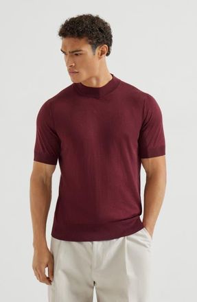 Brunello Cucinelli Knit T-shirt in Amaranth at Nordstrom, Size 44 It