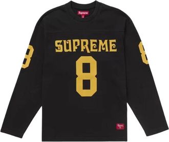 SUPREME Affiliated L/S Football Top - Heren - Fitness - Zwart - XL - Katoen - Fitness