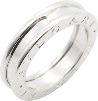 Bulgari Silver White Gold (18K) Band Ring (Pre-Owned)