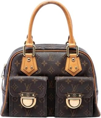 Louis Vuitton Pre-owned Manhattan PM - Dames - Vintage Handtas - Bruin - ONE Size - Leer - Vintage