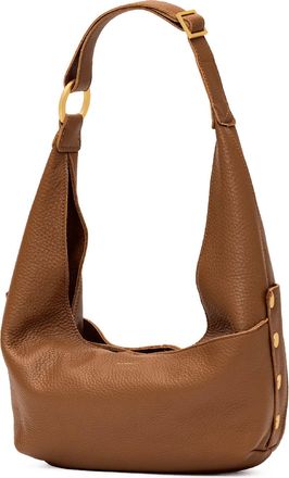 Hammitt Hammitt Tom Zip Mahogany Pebble Brushed Gold Red Zip Med