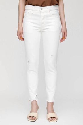 Moussy Merry Tapered-Mid Jean In White