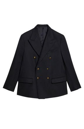 Fortela Double-Breasted Concord Wool Jacket in Blue at Nordstrom, Size 46 Eu
