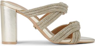 Carvela Womens Arielle Block Sandal Sandals - Gold - Size UK 4