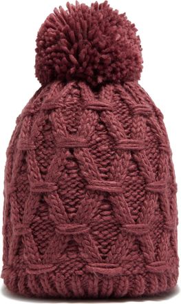 The Edge Womens Sapphire Winter Bobble Hat, Sapphire, Knitted Fabric, One Size, Faux Fur Pom-pom, Casual Style, Winter Sports (Pink)