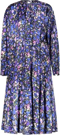 Balenciaga Jurk met bloemenprint - Blauw