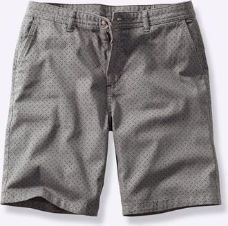 Marco Donati Bermudas MARCO DONATI, Herren, Gr. 48, Normalgr&ouml;ssen, grau, bedruckt, 98% Baumwolle, 2% Elasthan, unifarben, Hosen Bermudas