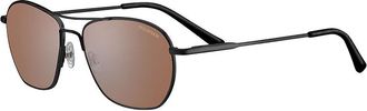 Serengeti Eyewear Lunger SS545004 Mens Sunglasses Black Size 55