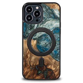 OEM Funda &Uacute;nica Bewood Para Iphone 13 Pro Max - Planetas - Tierra Con Magsafe