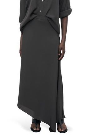 Mango Asymmetric Maxi Skirt in Medium Grey at Nordstrom Rack