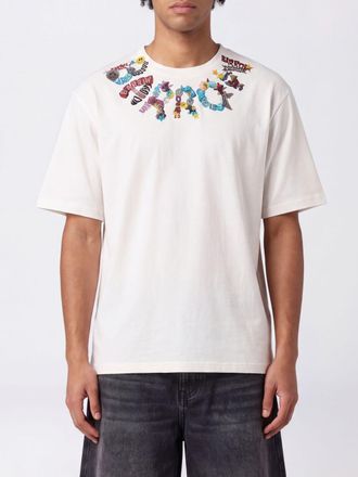 Barrow Contrast Logo Cotton T-Shirt with Crew Neck