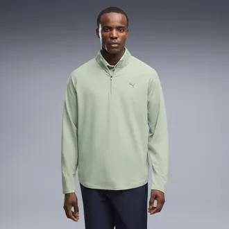 Puma Giacca da golf con zip corta Pure Grid da uomo, Abbigliamento, Verde, XXL