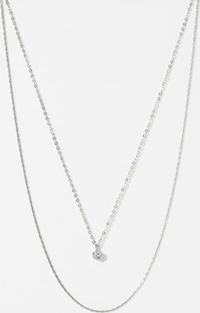 Simons Womens Cubic zirconia double chain