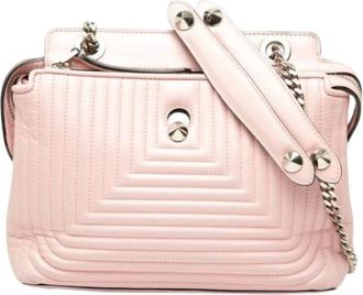 Fendi Pre-owned Handbags, female, Pink, Size: ONE SIZE Pre-owned Leather Handbag