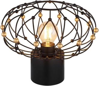 Globo Lighting Globo - lámpara de mesa - GREYS - negro - metal - Ø 28cm - E27