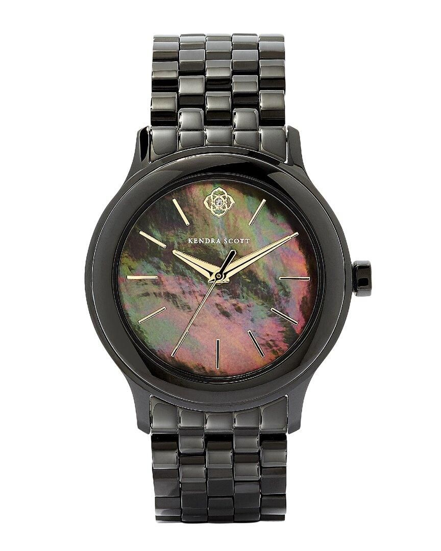 Alex Silver Stainless Steel 35mm Watch in Black Mother-of-Pearl; NWT; Watch Box Kendra Scott Watch | eBay main image 4