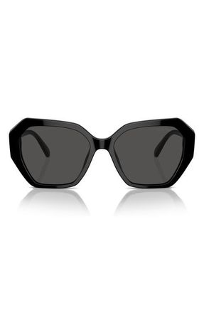 Swarovski 56mm Photochromic Irregular Sunglasses in Black at Nordstrom