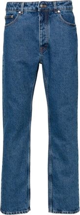 Palm Angels Jeans a gamba dritta con monogramma in rilievo Palm Angels