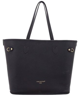 Louis Vuitton Black Monogram Canvas & Leather Neverfull Inside Out Mm (Authentic Pre-Loved)